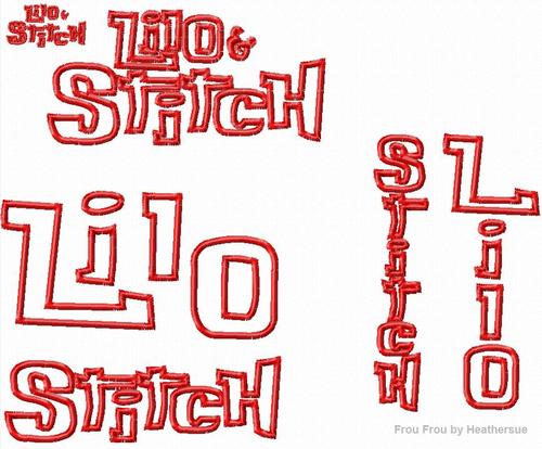 Lila and Lila&#39;s Alien Wording FIVE design SET Machine Applique Embroidery Design, Multiple Sizes, including 4 inch