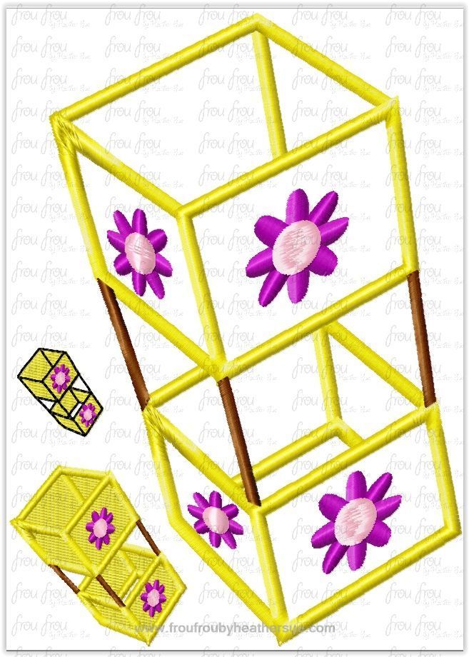 Japanese box kite It&#39;s a Small Globe Ride Machine Applique Embroidery Design, Multiple Sizes including 1&quot;-16&quot;
