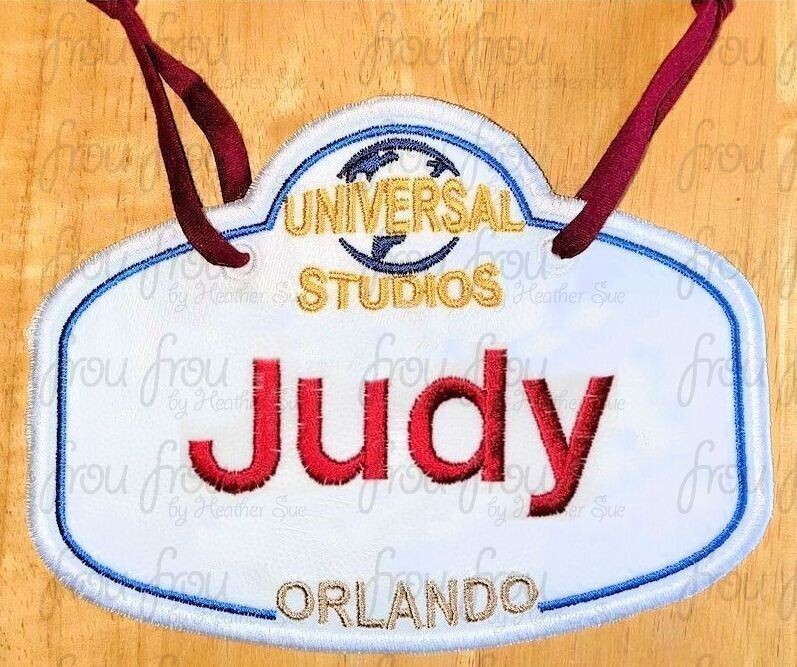 Universe Studios Orlando Stroller and Name Tag Fish Extender IN THE HOOP Machine Applique Embroidery Design 4"-16"