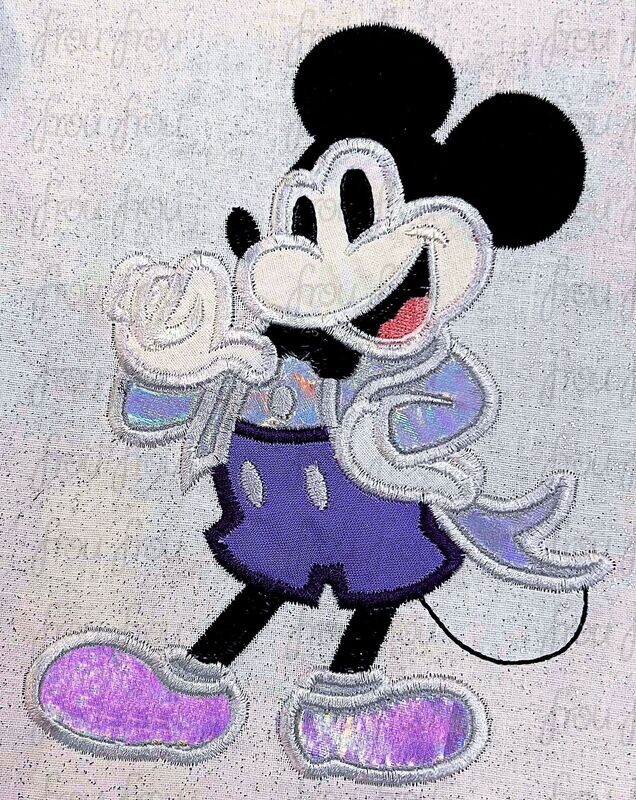 100th Anniversary Mister Mouse Dis World Full Body Machine Applique Embroidery Design, multiple sizes including 3&quot;-16&quot;