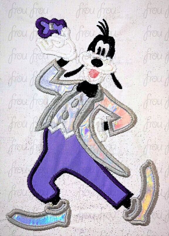 100th Anniversary Guufy Dog Dis World Full Body Machine Applique Embroidery Design, multiple sizes including 3&quot;-16&quot;