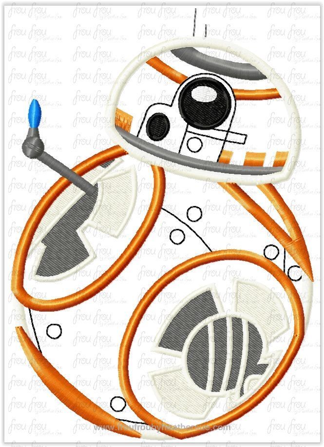 B88 Robot Thumbs Up Space Wars Machine Applique Embroidery Design Multiple Sizes, including 4&quot;-16&quot;