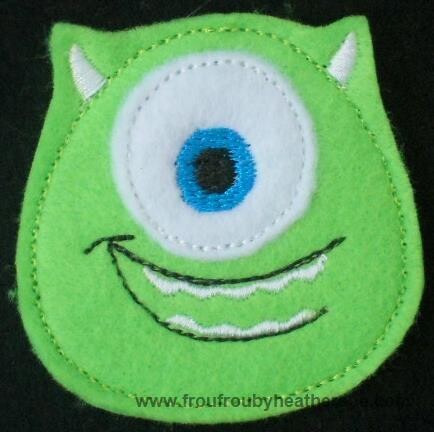 Clippie Michael Monster Machine Embroidery In The Hoop Project 1.5, 2, 3, and 4" inch and SORTED into multiples