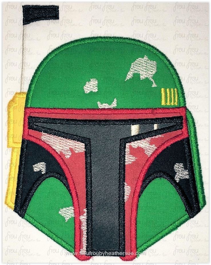 Bubba Feet Helmet Head Space Wars Machine Applique Embroidery Design, Multiple Sizes, including 4&quot;-16&quot;
