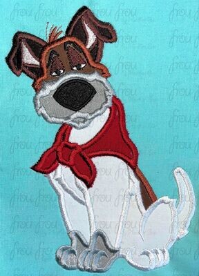 Dodge Dog Olive Company Machine Applique and filled Embroidery Design, Multiple Sizes, including 3"-16"
