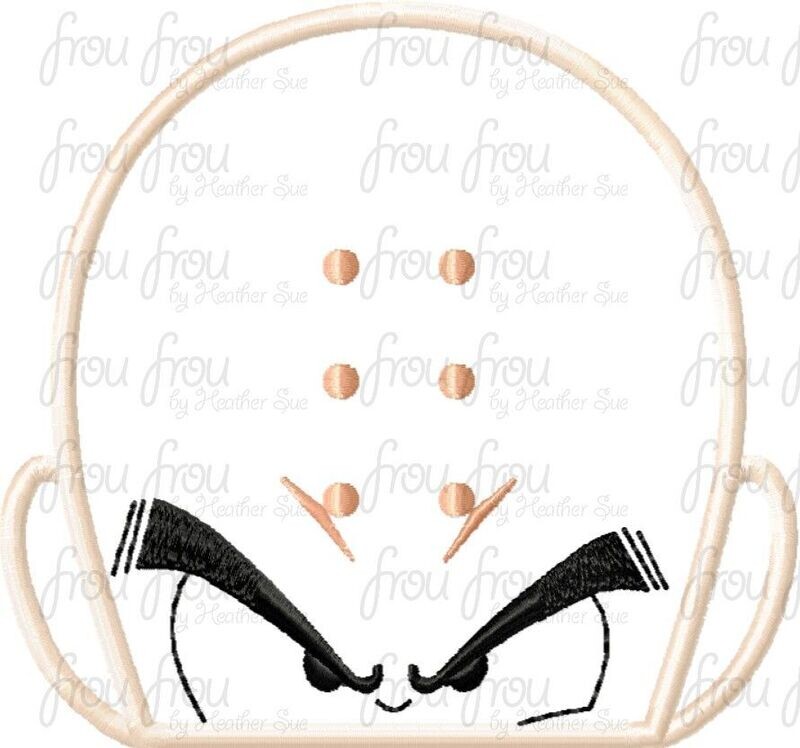 Killin Dragon Anime Peeker Machine Applique and Filled Embroidery Design, Multiple Sizes, including 2.5"-16"