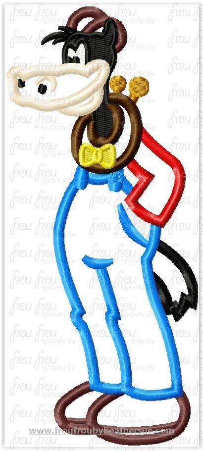Horse Collar Full Body Machine Applique Embroidery Design, Multiple Sizes 4&quot;-16&quot;]]