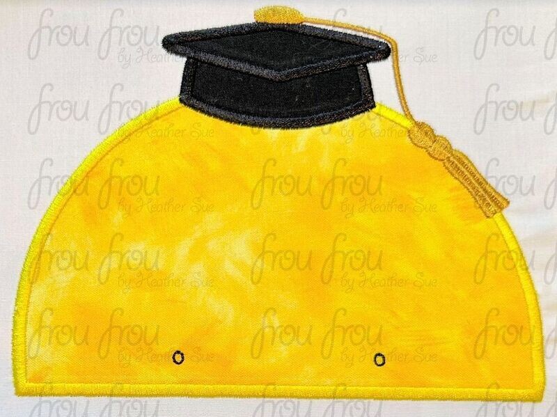 Korow Sensei Anime Peeker Machine Applique and Filled Embroidery Design, Multiple Sizes, including 2.5"-16"