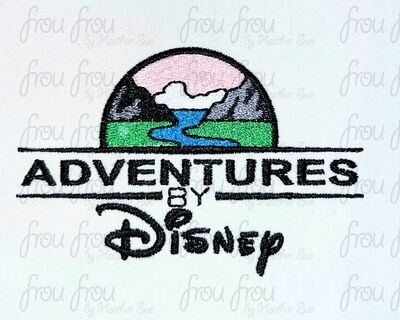 Adventures by Dis Logo, Machine Applique and Filled Embroidery Design 3