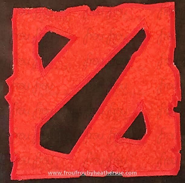Data2 Video Game Symbol Applique and filled Embroidery Design, Multiple Sizes, including 1&quot;-16&quot;