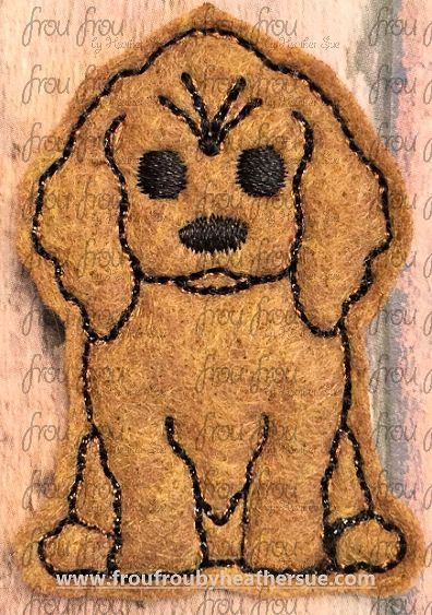 Clippie Cocker Spaniel Dog Design SET Full Body Machine Embroidery In The Hoop Project 1.5, 2, 3, and 4 inch