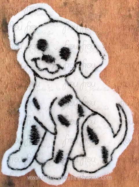 Clippie Dalmatian Dog Design SET Full Body Machine Embroidery In The Hoop Project 1.5, 2, 3, and 4 inch