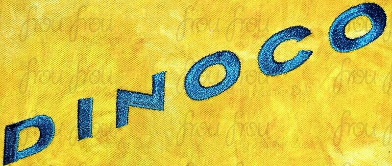 Dinoco Angled Cruise Hood Logo Design Machine Embroidery Design 3"-16"