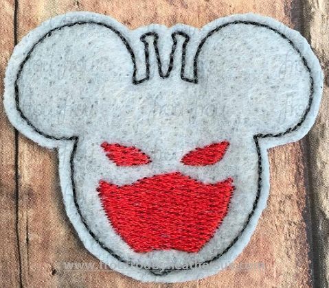 Clippie Ant Guy Superhero Mister Mouse Head Machine Embroidery In The Hoop Project 1.5, 2, 3, and 4 inch