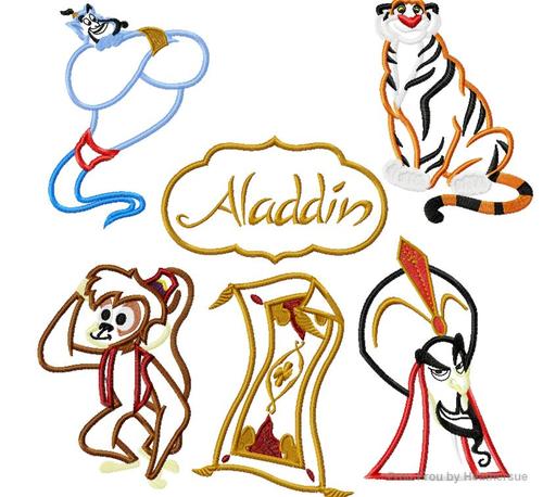 A Lad In SIX Design SET Machine Applique Embroidery Designs, including 4 inch