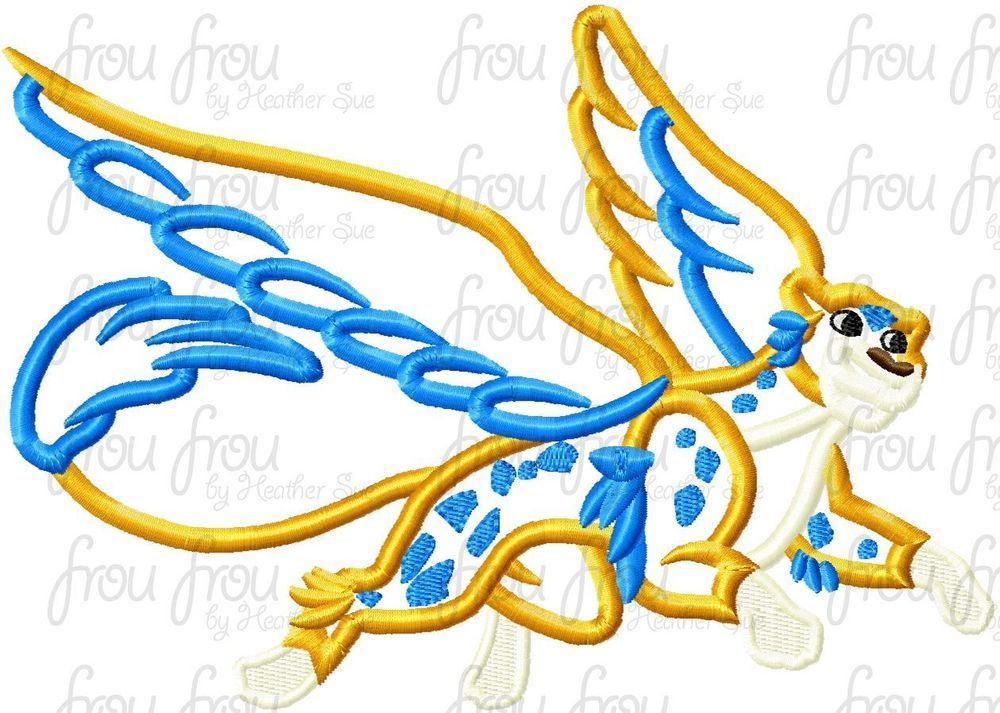 Sky Joaquin Elaina Of Ava Machine Applique Embroidery Design, Multiple sizes including 4"-16"