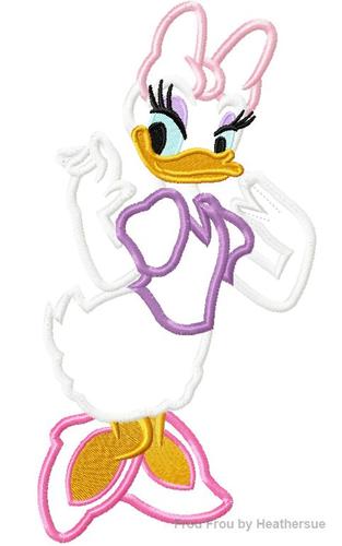 Dasey Duck Full Body Machine Applique Embroidery Design, Multiple Sizes, including 4 inch