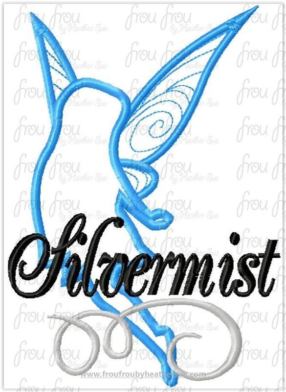 Silver Fairy Silhouette THREE Design SET Machine Applique Embroidery Designs, multiple sizes including 2"-16"