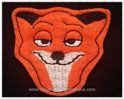 Clippie Nicky Fox Zoo Movie Machine Embroidery In The Hoop Project 1.5, 2, 3, and 4 inch