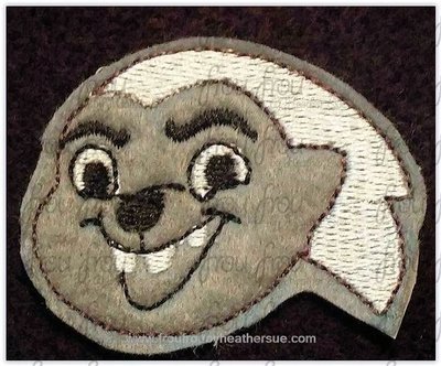 Clippie Bongo Badger Lion Guardians Machine Embroidery In The Hoop Project 1.5, 2, 3, and 4 inch