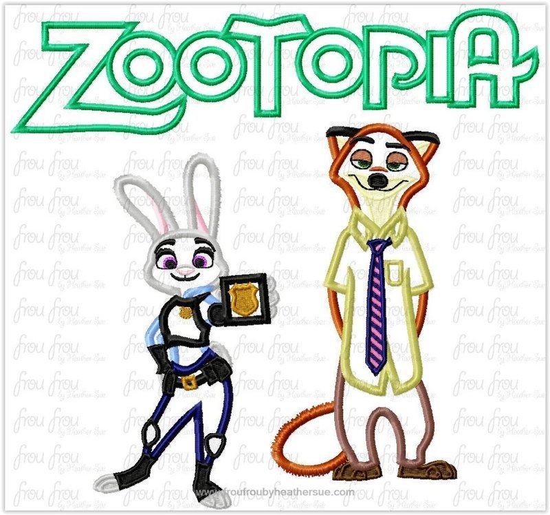 Zoo Movie THREE Design SET  Machine Applique Embroidery Design, multiple sizes including 4"-16"