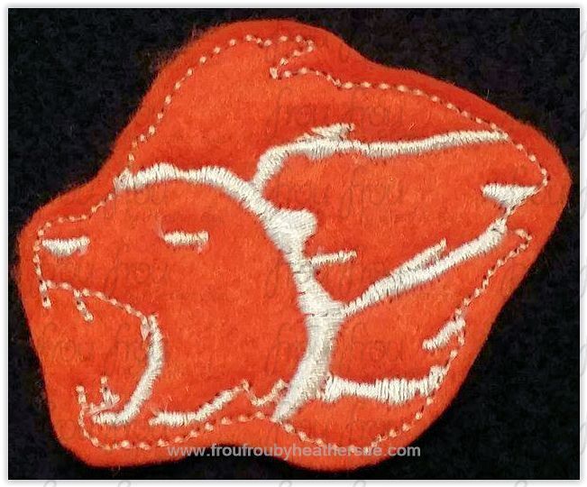 Clippie Lion Guardians Paw Print Machine Embroidery In The Hoop Project 1.5, 2, 3, and 4 inch