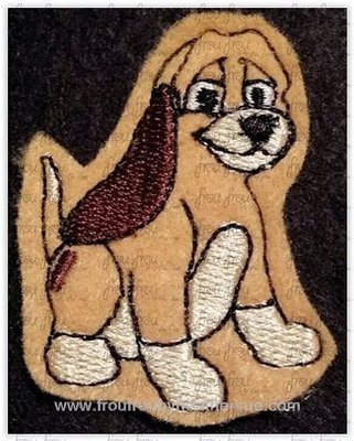 Clippie Cop Hound Dog Machine Embroidery In The Hoop Project 1.5, 2, 3, and 4 inch