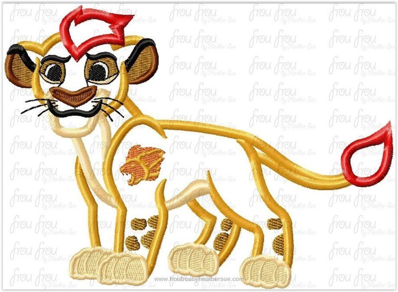 KLion Lion Guardians Machine Applique Embroidery Design, Multiple Sizes including 4"-16"