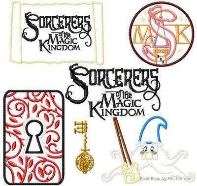Sorcerers of the Kingdom Extinct Six Design SET Machine Applique Embroidery Design, Multiple sizes including 4 inch