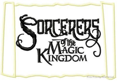 Sorcerers of the Kingdom Scroll and just wording Extinct TWO Machine Applique Embroidery Design, Multiple sizes including 4 inch