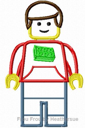 Boy Leego with Leego Shirt Machine Applique Embroidery Design, multiple sizes, including 4 inch
