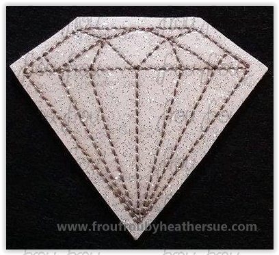 Clippie Diamond Machine Embroidery In The Hoop Project 1.5, 2, 3 and 4 inch