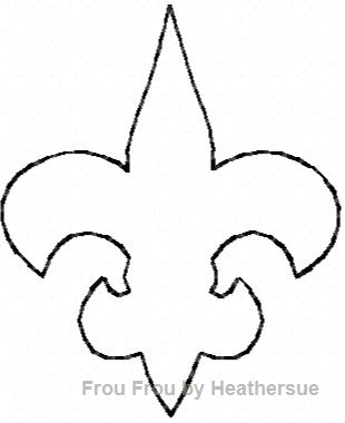 Clippie Fleur de Lis New Orleans Machine Embroidery In The Hoop Project 1, 1.5, 2, and 3 inch