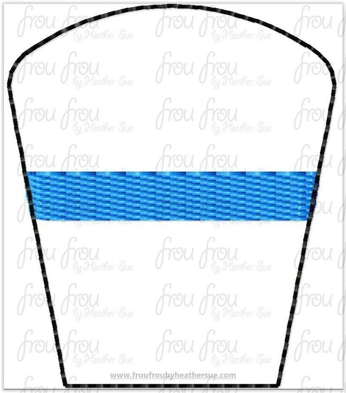 Clippie Police Patch With Thin Blue Line Machine Embroidery In The Hoop Project 1.5, 2, 3, and 4 inch