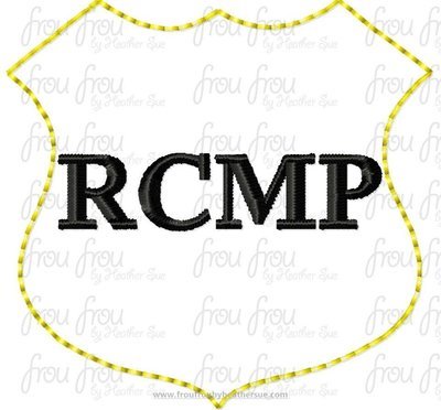 Clippie Royal Canadian Mounted Police Badge Machine Embroidery In The Hoop Project 1.5, 2, 3, and 4 inch