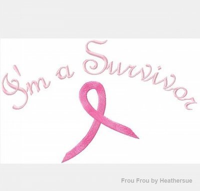 I'm a Survivor Breast Cancer Awareness Embroidery Design TWO fonts, mutltiple sizes