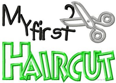 My First Haircut Machine Applique Embroidery Design, multiple sizes, including 4 INCH HOOP