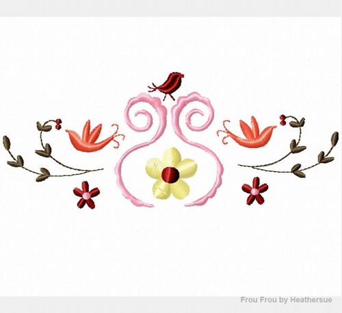 Punzel Motif Machine Embroidery Design, multiple sizes, including 4 inch