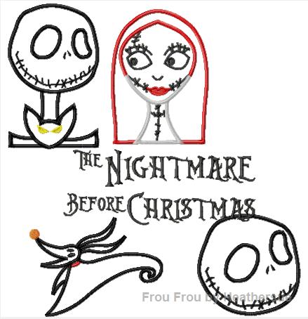 NBC Set- FIVE  Machine Applique Embroidery Designs- Multiple Sizes including 4 inch