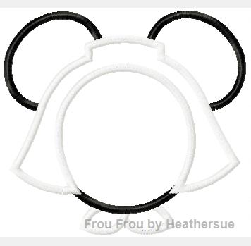 Pilgrim Miss Mouse Hat Machine Applique Embroidery Design- multple sizes, including 4 inch