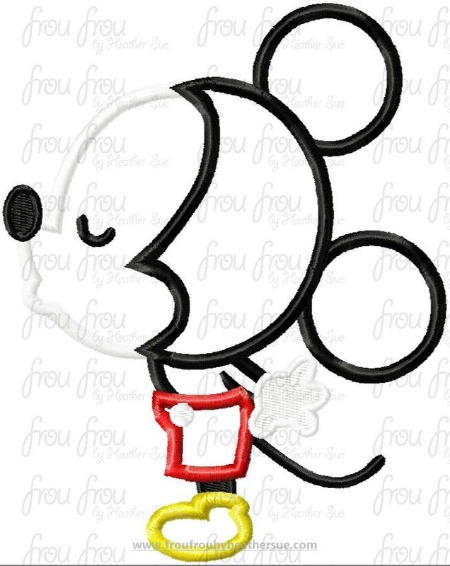Kissing Mister Mouse Valentine&#39;s Day Love Machine Applique Embroidery Design- Multiple sizes, including 4&quot;-16&quot;