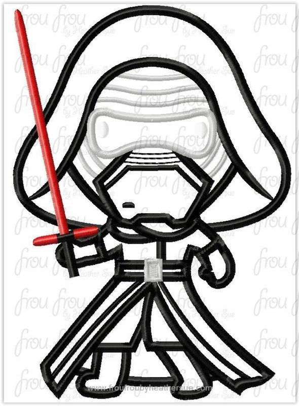 Kyler Wren Space Wars Cutie Little Prince Machine Applique Embroidery Design, Multiple Sizes, including 4&quot;-16&quot;