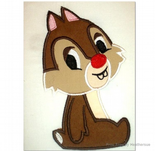 Dole  Cutie Chipmunk  Machine Applique Embroidery Design, Multiple Sizes, including 4 inch