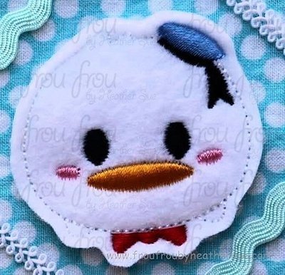 Clippie Don Duck Tzum Machine Embroidery In The Hoop Project 1.5, 2, and 3 inch