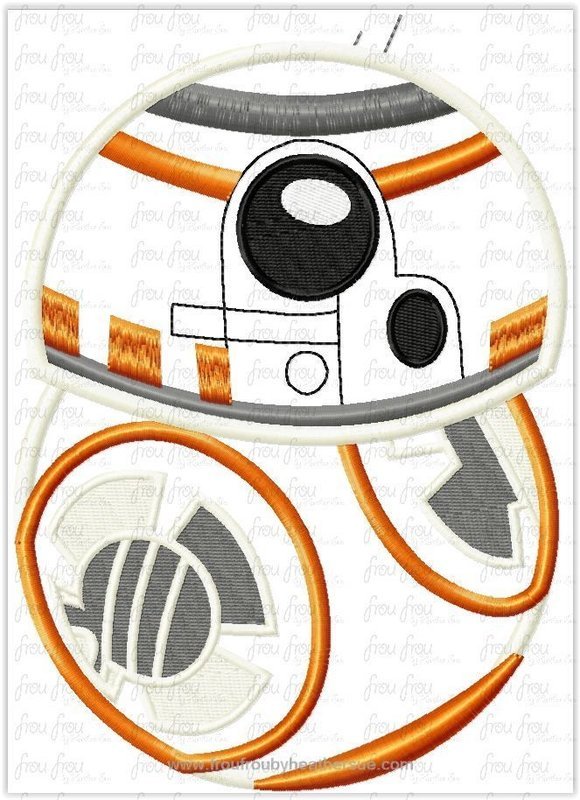 B88 Robot Cutie Space Wars Cutie Little Prince Princess Machine Applique Embroidery Design, Multiple Sizes, including 4&quot;-16&quot;