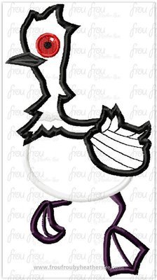 Becca Loon Duck Bird Finding Dorine Machine Applique Embroidery Design, Multiple Sizes, INCLUDING 2