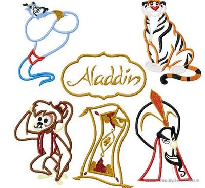 A Lad In SIX Design SET Machine Applique Embroidery Designs, including 4 inch