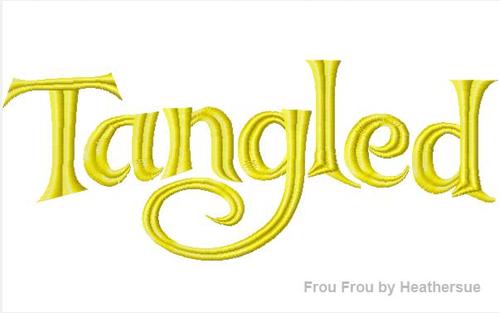 Punzel Logo Machine Applique Embroidery Design, mutliple sizes, including 4 inch