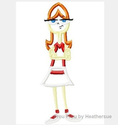 Candy Full Body Machine Applique Embroidery Design, Multiple sizes including 4 inch