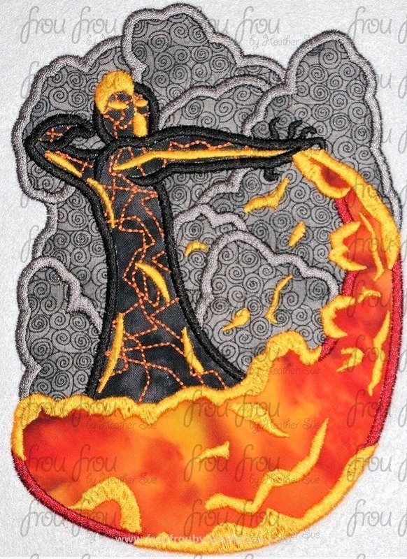 Pelly Fire Goddess Mona Princess Polynesian Hawaii Machine Applique Embroidery Design, Multiple sizes 4&quot;-16&quot;